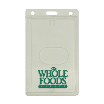 Holder - Rigid - Vertical - Clear: OUTER - 2.45" X 4.02" INSERT- 2.12" X 3.37"