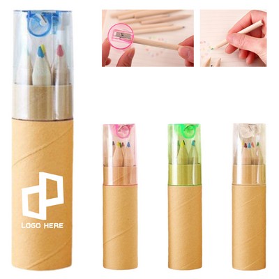 6 Short Barrels Of Colored Pencils