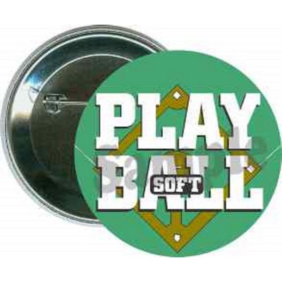 Softball - Play Softball - 2 1/4'' Round Button