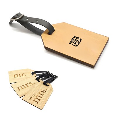 Wooden Luggage Tag