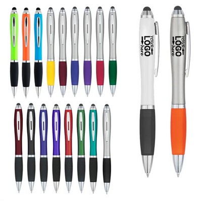 Soft Grip Stylus Ballpoint Pen