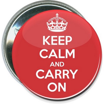 Inspirational - Keep Calm and Carry On - 2 1/4'' Round Button