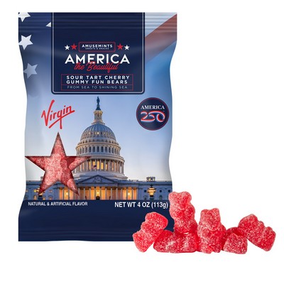 America 250- 4oz. Digibag-Cherry Gummy Bears