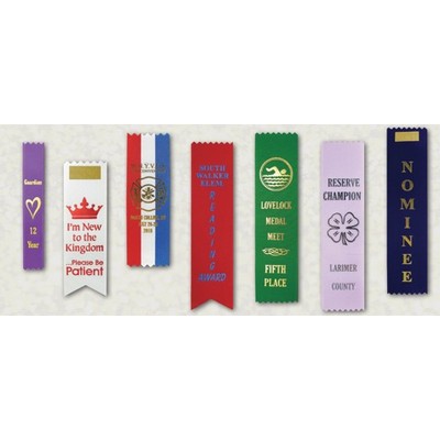 Custom Pinked Top Award Ribbons 1 5/8" x 8"