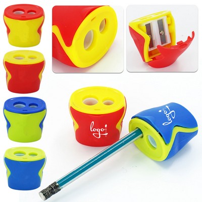 Dual-Hole Vibrant Pencil Sharpener