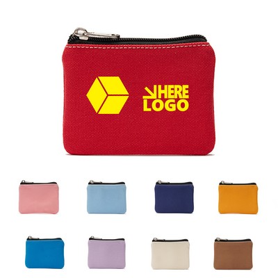 Canvas Coin Purse Change Cash Bag