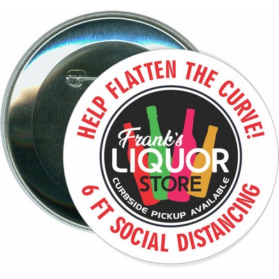 Event - Flatten the Curve, COVID-19, Coronavirus - 3'' Round Button