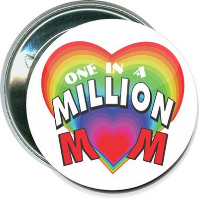 Mothers Day - One in a Million Mom - 2 1/4'' Round Button