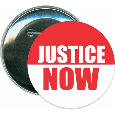 Justice Now - 3'' Round Button