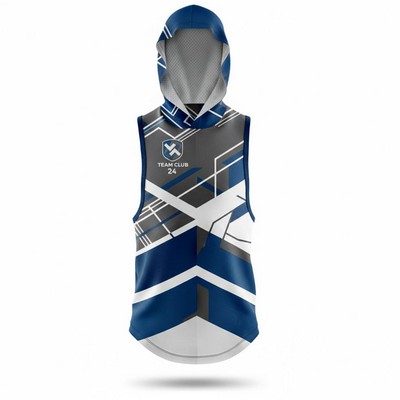 Unisex & Kids Sublimation Sleeveless Hooded T Shirt