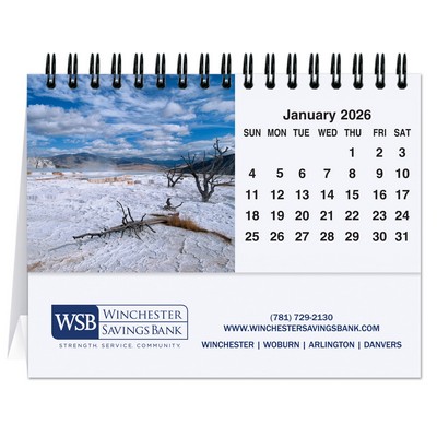 Scenic Water Tent Desk Calendar (5 13/16"x 4 ½")