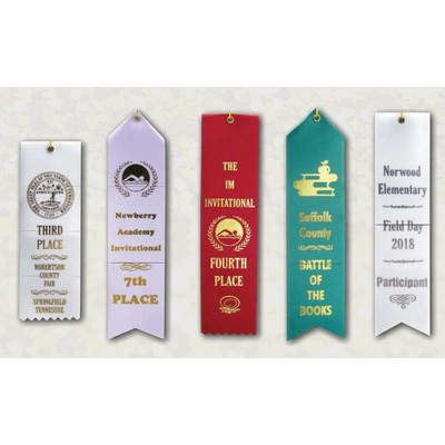 Custom Finished Top Award Ribbons 2" x 10"