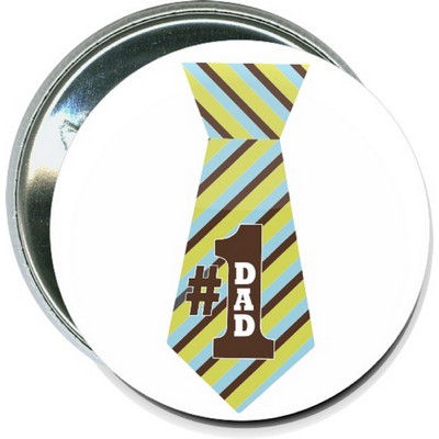 Fathers Day - #1 Dad Tie - 2 1/4'' Round Button