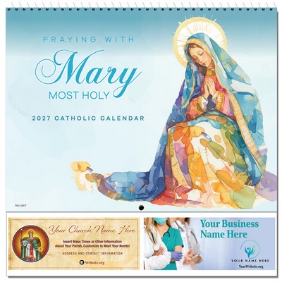 Praying with Mary 2027 Catholic Wall Calendar - Spiral Bound (English)