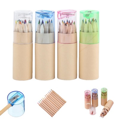 Kid Mini Drawing Colored Pencils With Sharpener