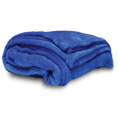 Royal Blue Oversize Micro Fleece Throw Blanket