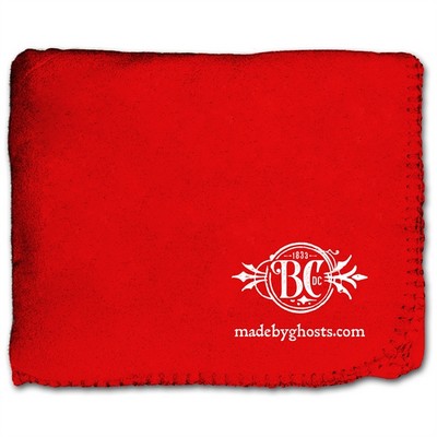 50"X60" Whipstitch Fleece Blanket - Red