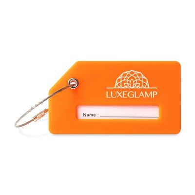 Silicone Luggage Tag - Vibrant Orange