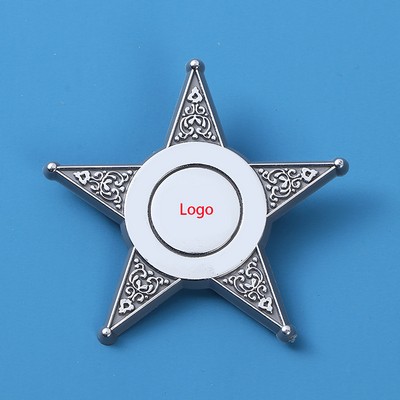 Five Point Sheriff Star Badge W/ Clip