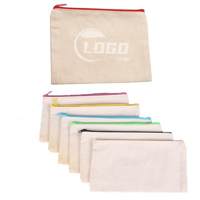 Student Zipper Canvas Pencil Pouch