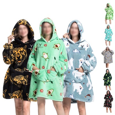Winter Hooded Blanket Sweatshirt