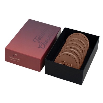 Decadent 6-Piece Chocolate Shortbread Cookie Gift Set with Luxury Custom Packaging