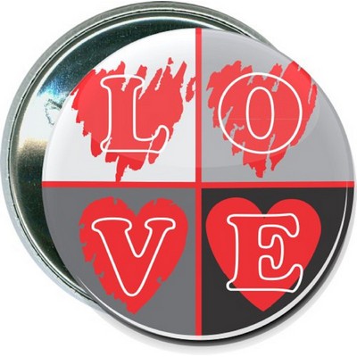 Valentine's Day - Love - 2 1/4'' Round Button