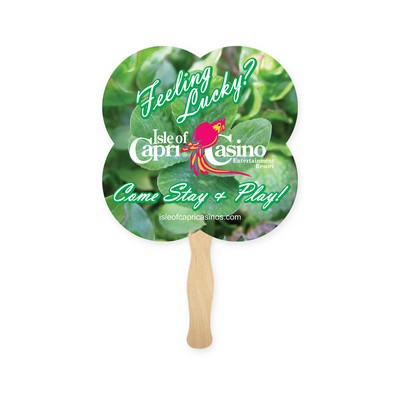 Full Color Clover 2 Shape Sandwich Fan