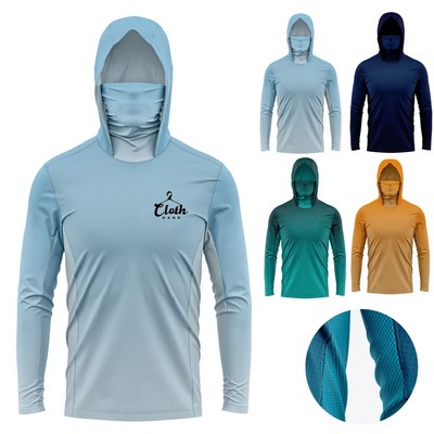 UPF 50 Long Sleeve Hooded Fishing Shirt