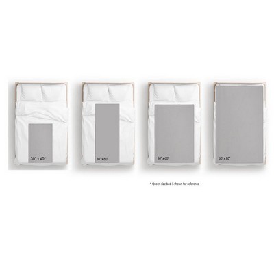 Sherpa Faux Wool Lined Micro Mink White Couch sized Throw Blanket, (50"x60"), Blank Only