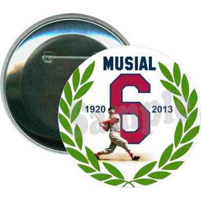 Baseball - Musial, Number 6, 1920 - 2013 - 3'' Round Button