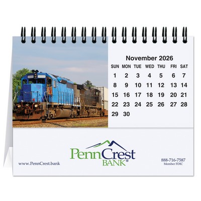 Magnificent Trains Tent Desk Calendar (5 13/16"x 4 ½")