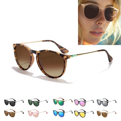 Vintage Classic Retro Round Mirrored Polarized Sunglasses