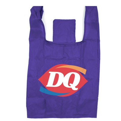 Folding Tote Bag with Pouch (13" x 15" with 7" Handle)