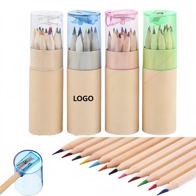 Custom 12PCS Colored Pencil Set with Sharpener
