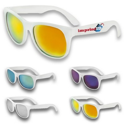 Classic Reflector Mirrored Sunglasses w/UV Protection