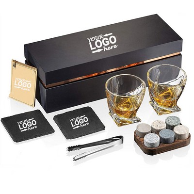 Whiskey Glasses Stones Gift Set