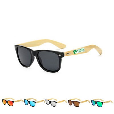 Bamboo Sunglasses With Bamboo Arms