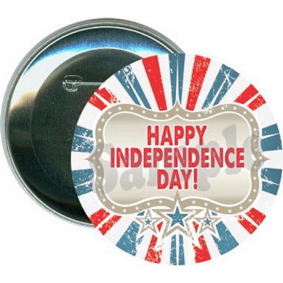 Independence - Happy Independence Day, Stars - 3'' Round Button