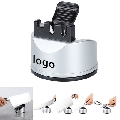 3-Stage Kitchen Sharpener with Suction Base (Knife & Scissor Sharpening, ABS)