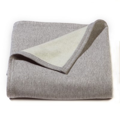 Heather Grey Sweatshirt Jersey Fleece Blanket
