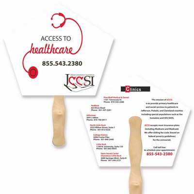 Church Shape Single Hand Fan