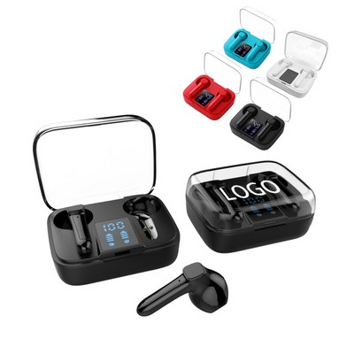 True Wireless Earbuds w/Transparent Cover Case