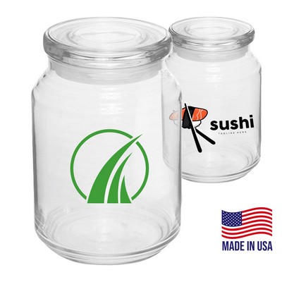 26 oz. ARC Custom printed Candy Flat Lid Jars