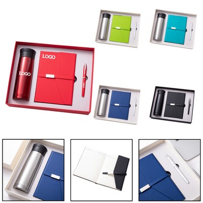 Premium Corporate Gift Set - Stainless Steel Tumbler, Notebook & Ballpoinnt Pen