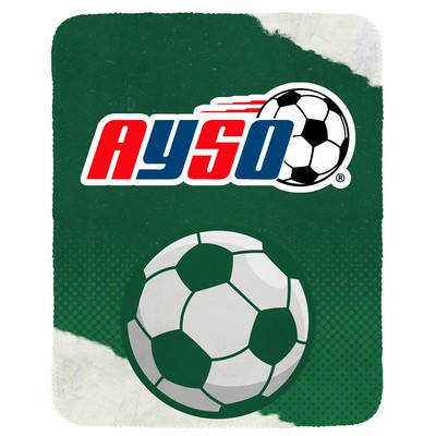 Soccer Velvety Recycled Plush Blanket