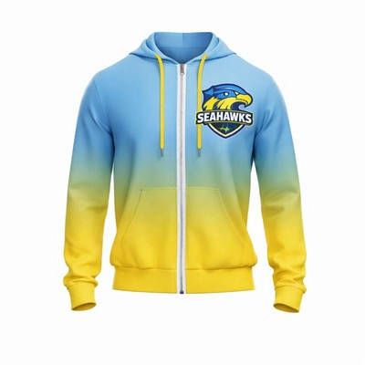 Unisex Performance Full Zip Hoodie with Fleece Lining