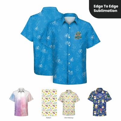 Men's Custom Sublimated Hawaiian Shirt Poly